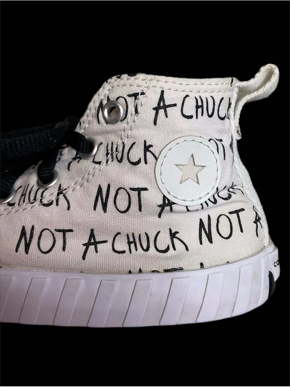 Converse Chuck 70 UNT1TL3D ‘NOT A CHUCK’ PRINT Sz 9 Infant/Toddler HiTop 173172C